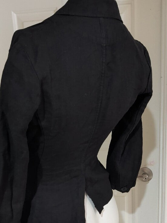Authentic VTG Juicy Couture Black Two-Button Tailored Blazer Women's S Y2K 90s