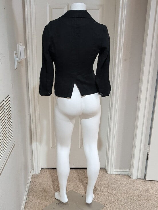 Authentic VTG Juicy Couture Black Two-Button Tailored Blazer Women's S Y2K 90s