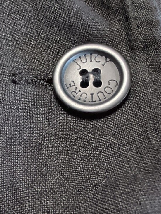 Authentic VTG Juicy Couture Black Two-Button Tailored Blazer Women's S Y2K 90s