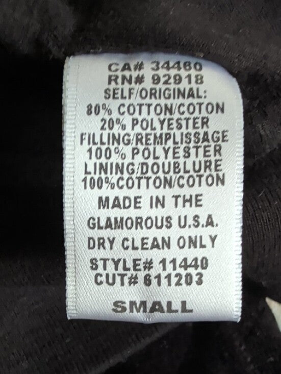 Authentic VTG Juicy Couture Black Quilted Zip-Up Bomber Hoodie Jacket Y2K Small
