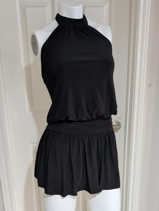 21 Saints Black Halter Mini Dress Y2K Style 2000s 90s Women's Small