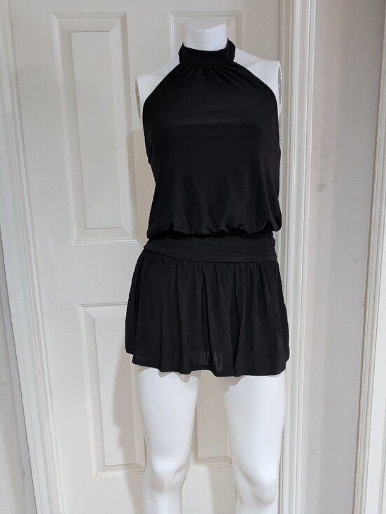 21 Saints Black Halter Mini Dress Y2K Style 2000s 90s Women's Small