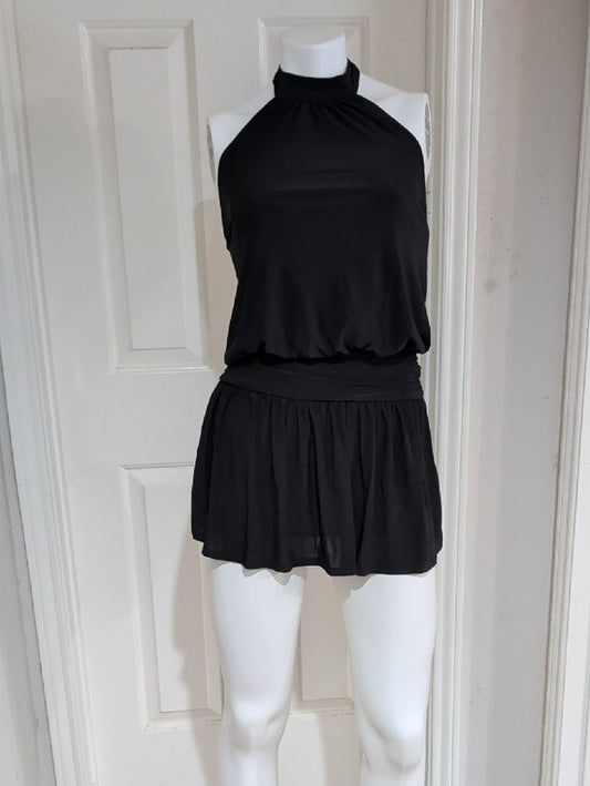 21 Saints Black Halter Mini Dress Y2K Style 2000s 90s Women's Small