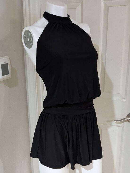 21 Saints Black Halter Mini Dress Y2K Style 2000s 90s Women's Small
