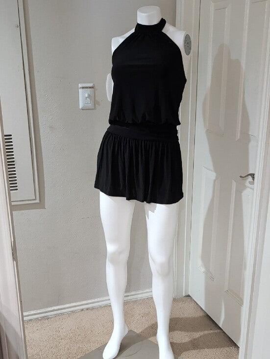 21 Saints Black Halter Mini Dress Y2K Style 2000s 90s Women's Small