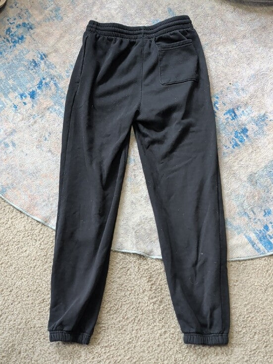 Kids 3 Brand Black Jogger Sweatpants with White Logo Boys Large (12-13 Yrs)