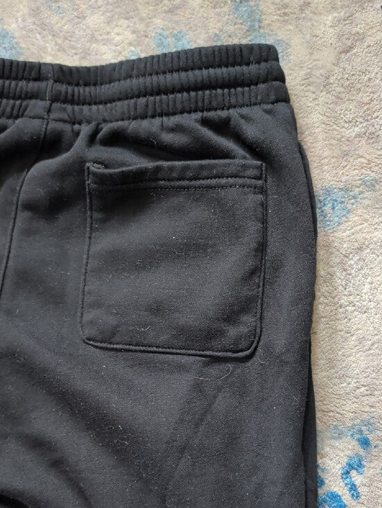 Kids 3 Brand Black Jogger Sweatpants with White Logo Boys Large (12-13 Yrs)