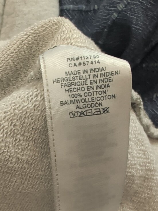 True Religion Heather Gray Cropped Drawstring Hoodie McBling Women's Medium Y2K