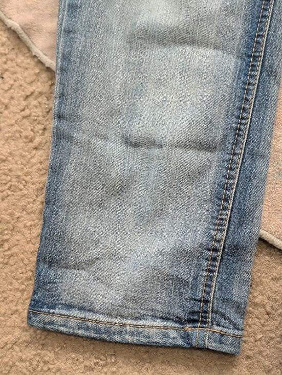South Pole Men's Light Blue Distressed Biker Skinny Jeans 36x32