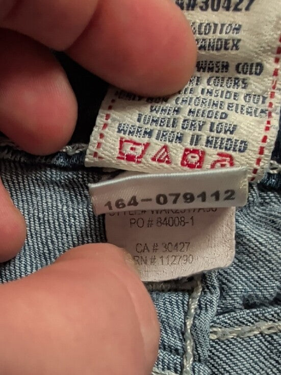 VTG True Religion Women's Blue Ultra Low-Rise Bootcut Jeans Retro Y2K Women's 25