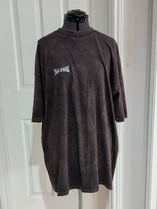 BoohooMAN Vintage Wash Brown Short-Sleeve Men's Tee Large