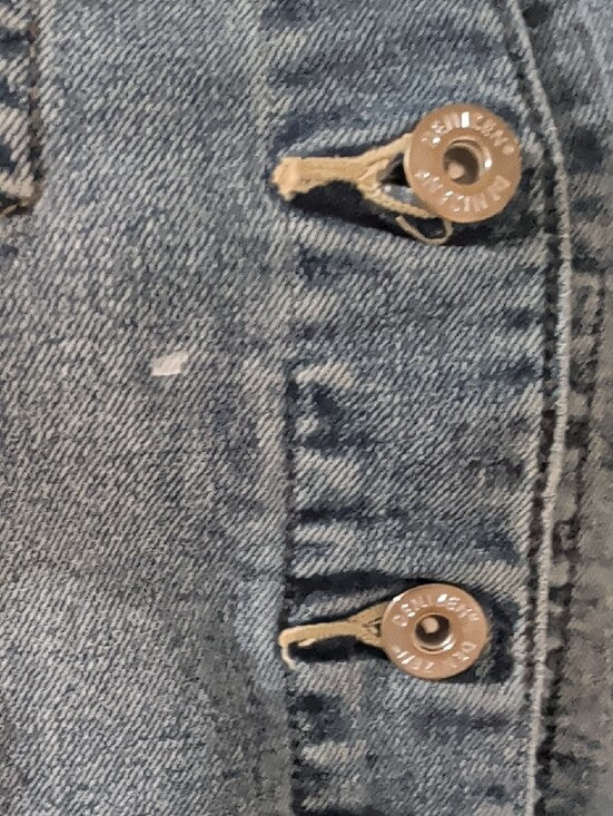 Levi's Denizen Blue Sleeveless Denim Vest Women's Medium With Pockets