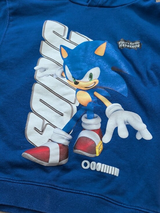 H&M Kids Blue Sonic Graphic Kids Hoodie Boys 6X/7 US, 6-7yrs UK
