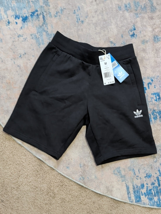 NWT adidas Black Kids Trefoil Athletic Shorts Boys Medium (10-12) New
