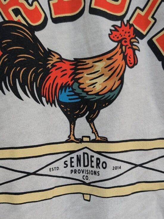 Sendero Provisions Co. White Rooster Graphic Crewneck T-Shirt Men's Large