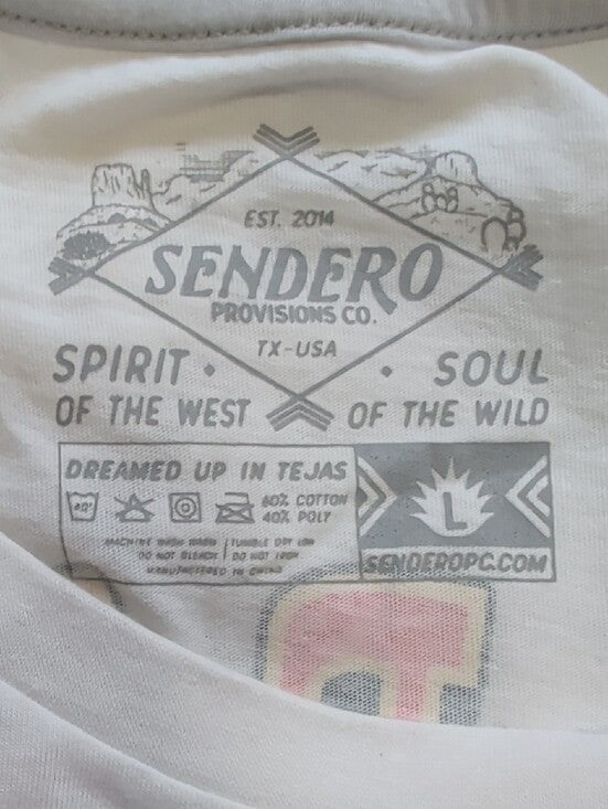 Sendero Provisions Co. White Rooster Graphic Crewneck T-Shirt Men's Large