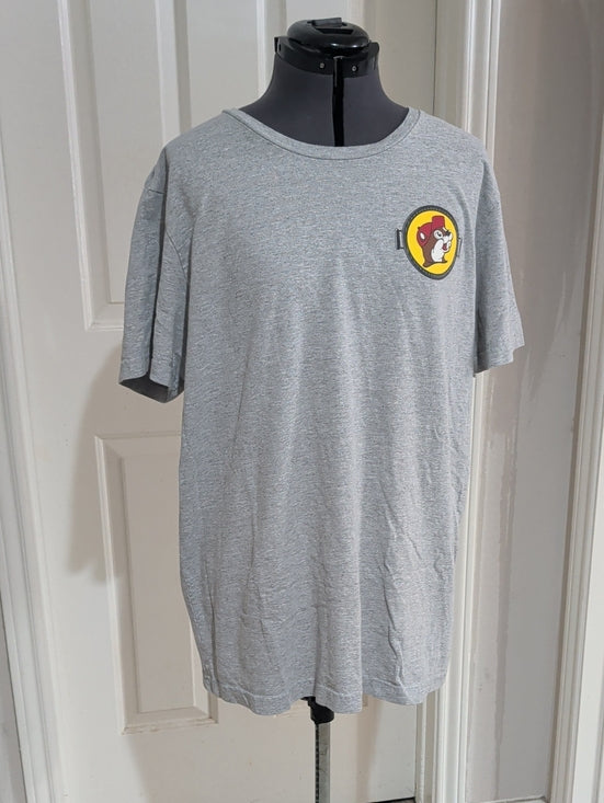 Buc-ees Light Gray Short-Sleeve Logo Tee Men's XL