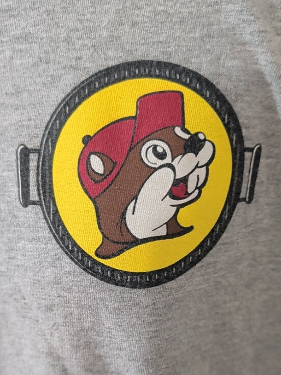 Buc-ees Light Gray Short-Sleeve Logo Tee Men's XL