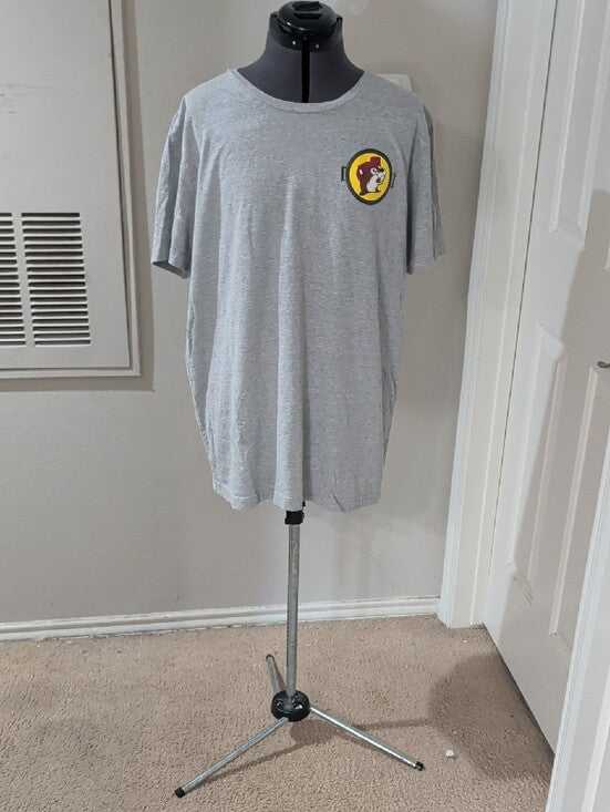 Buc-ees Light Gray Short-Sleeve Logo Tee Men's XL