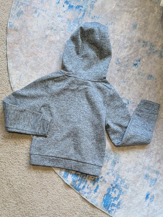 Nike Kids Gray Pullover Hoodie with White Swoosh Boys XS
