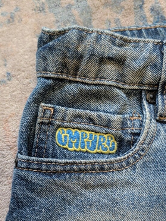 Empyre Kids Relaxed Wide-Leg Denim - Faded Blue - Boys 24/ Youth XL