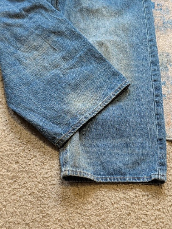 Empyre Kids Relaxed Wide-Leg Denim - Faded Blue - Boys 24/ Youth XL