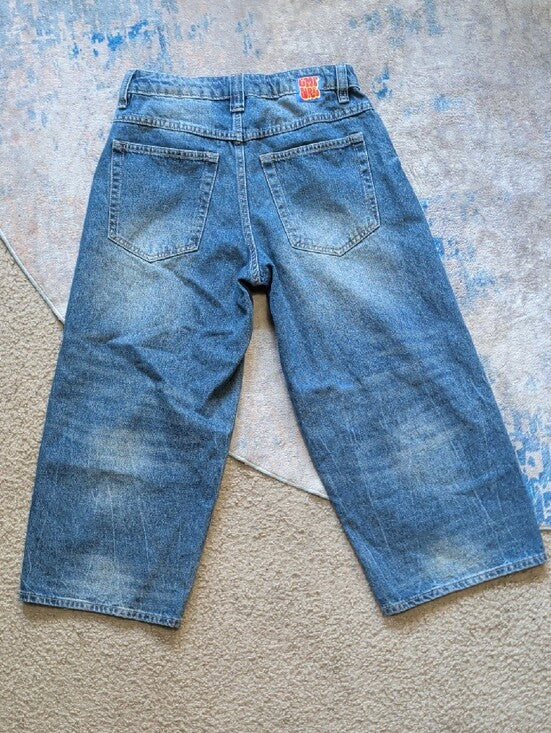 Empyre Kids Relaxed Wide-Leg Denim - Faded Blue - Boys 24/ Youth XL