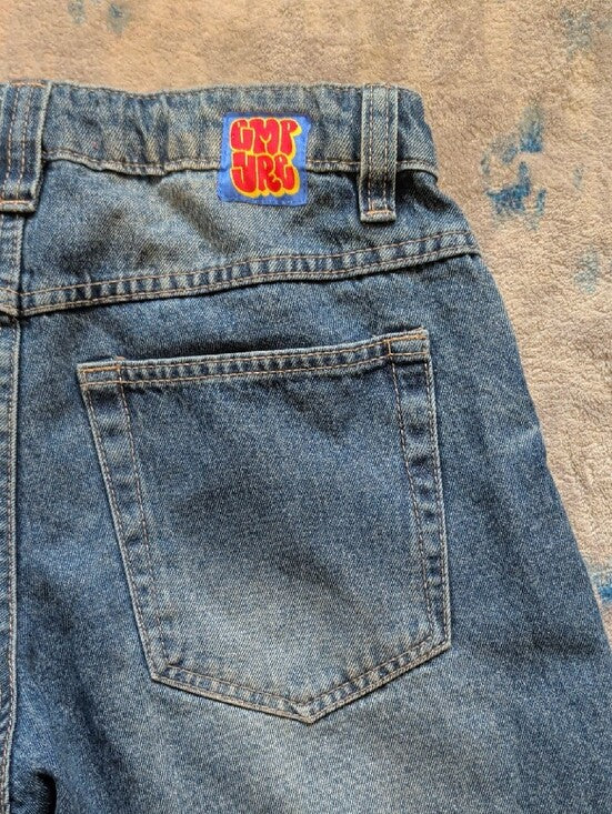 Empyre Kids Relaxed Wide-Leg Denim - Faded Blue - Boys 24/ Youth XL
