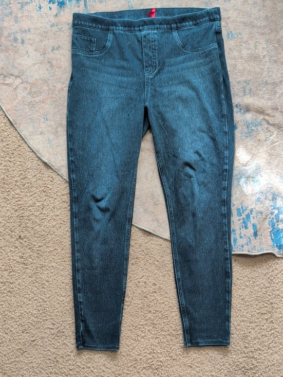 SPANX Dark Indigo Pull-On Jeggings - Sleek Skinny Fit Women's XL