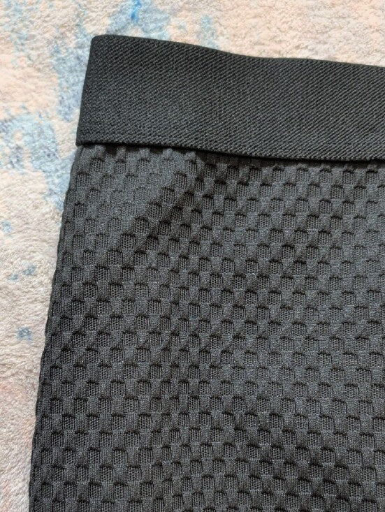 Alfani Black Textured Stretch Pencil Skirt Women's Large