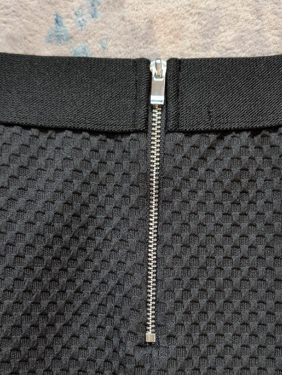 Alfani Black Textured Stretch Pencil Skirt Women's Large