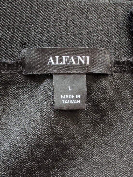 Alfani Black Textured Stretch Pencil Skirt Women's Large