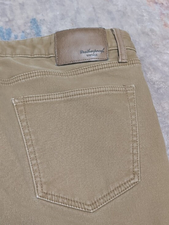 Weatherproof Vintage Tan Chino Pants - Classic Straight Fit - Men's 36x34