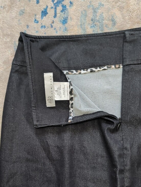 ABR New York Black Classic Stretch Pencil Skirt Women's 12