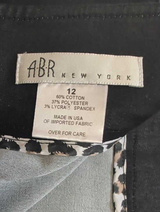 ABR New York Black Classic Stretch Pencil Skirt Women's 12