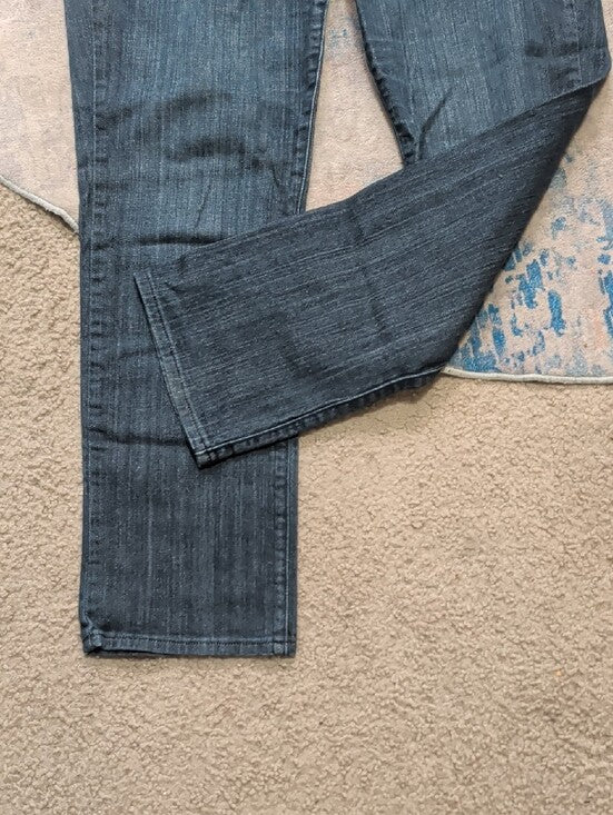 NYDJ Slim Straight Jeans in Medium Blue Wash Women's 12P US