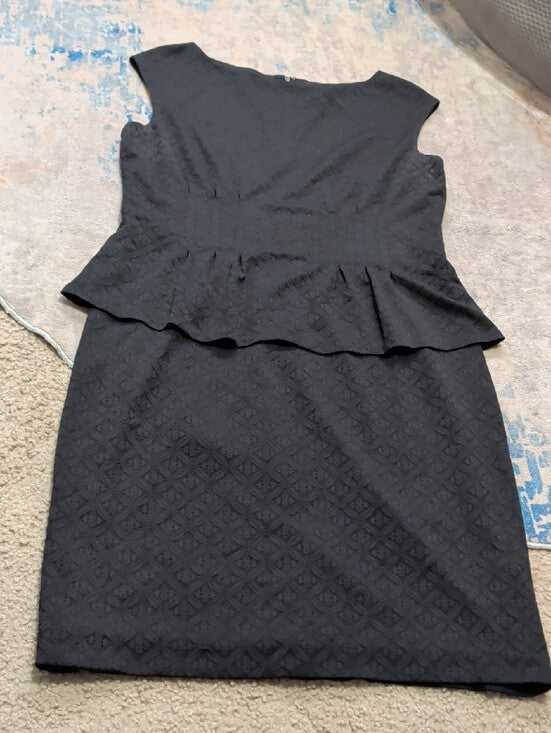 American Living Classic Black Peplum Sheath Dress Women's 14 US
