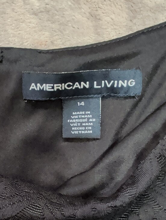 American Living Classic Black Peplum Sheath Dress Women's 14 US