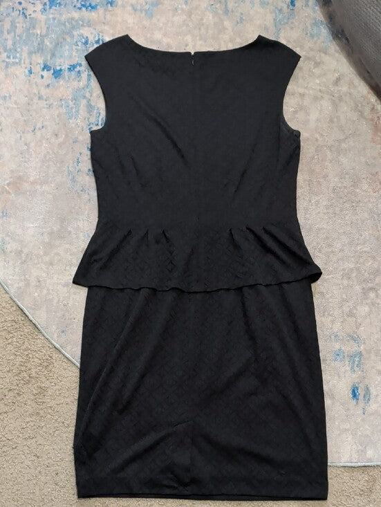American Living Classic Black Peplum Sheath Dress Women's 14 US