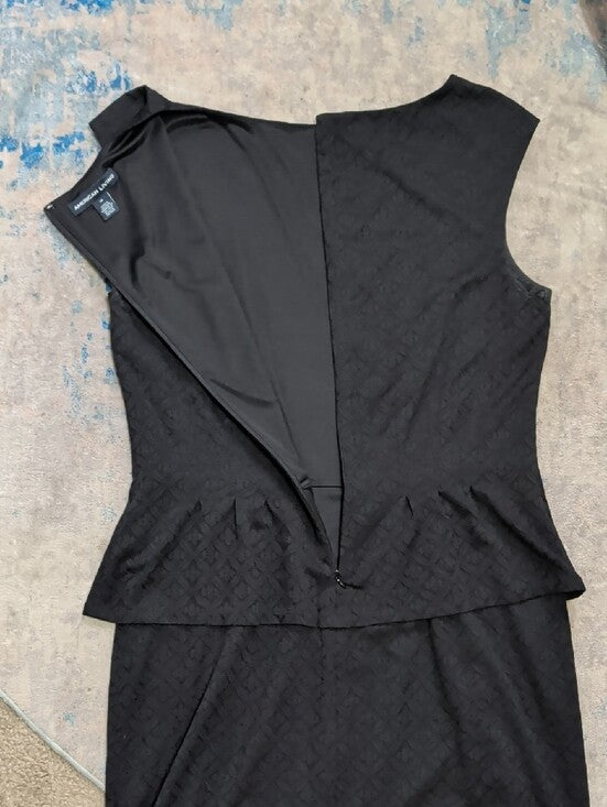 American Living Classic Black Peplum Sheath Dress Women's 14 US