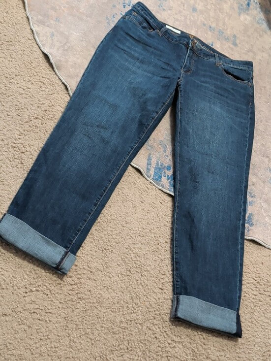 Kut from the Kloth Dark Indigo Boyfriend Jeans Women's 12 US