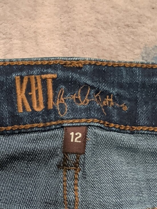 Kut from the Kloth Dark Indigo Boyfriend Jeans Women's 12 US