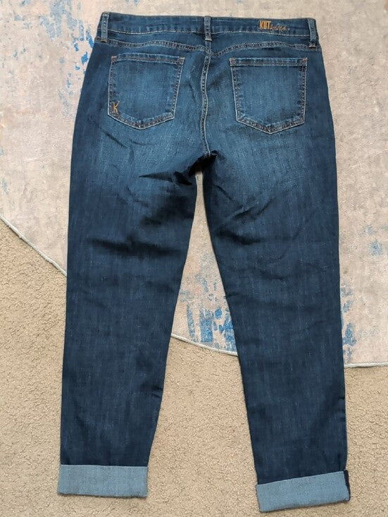 Kut from the Kloth Dark Indigo Boyfriend Jeans Women's 12 US