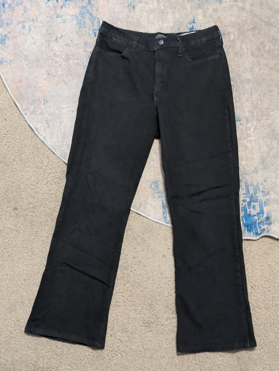 NYDJ High-Rise Black Flare Stretch Jeans Women's 12P US