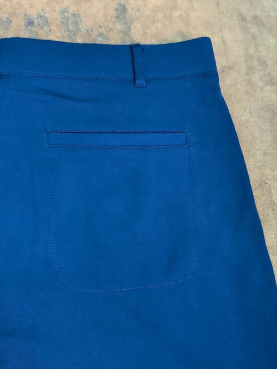 Betabrand Royal Blue Slim Cuffed Dress Pants Stretch Women's XL