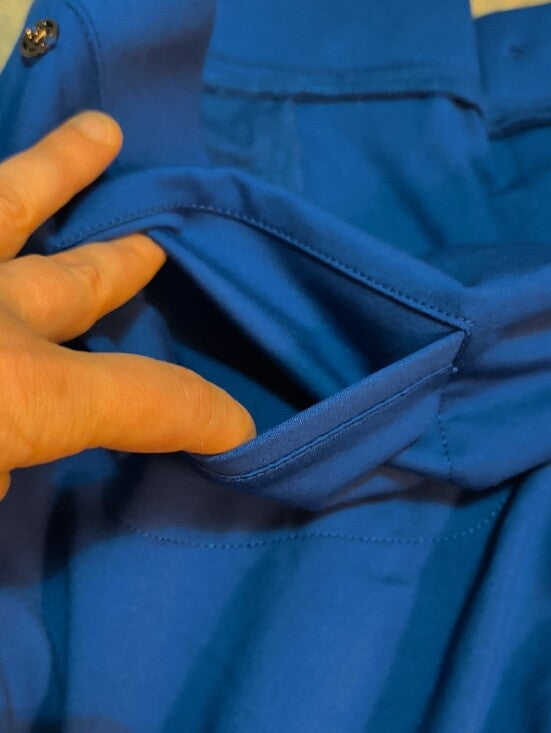 Betabrand Royal Blue Slim Cuffed Dress Pants Stretch Women's XL