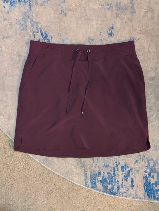 Athleta Plum Drawstring Active Mini Skort Skirt Women's 12 US New