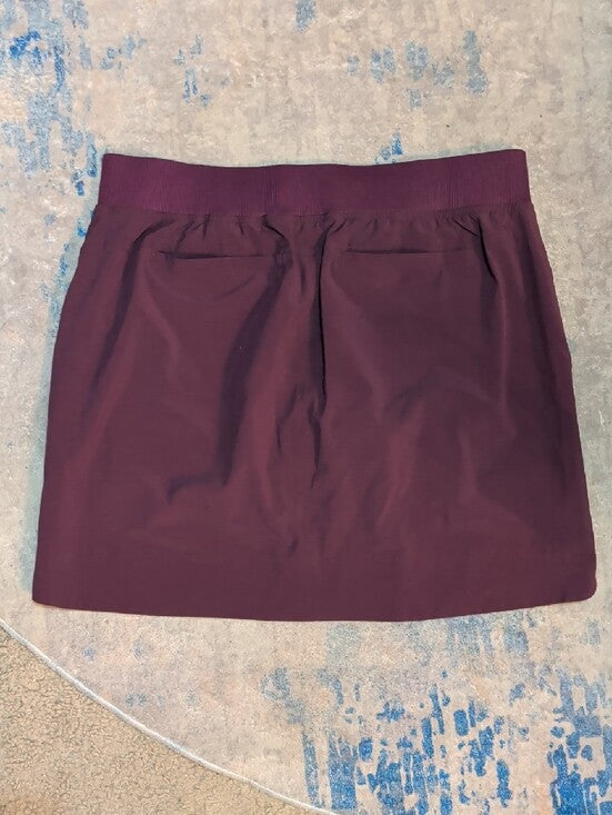 Athleta Plum Drawstring Active Mini Skort Skirt Women's 12 US New