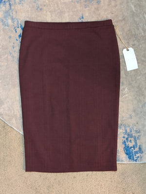 NWT Leith Burgundy Wine Pencil Skirt - Sleek Office Essential - Women's Large