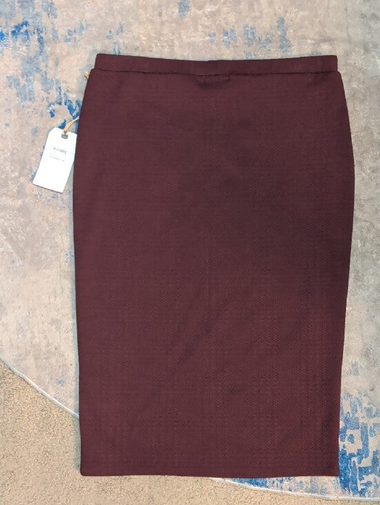 NWT Leith Burgundy Wine Pencil Skirt - Sleek Office Essential - Women's Large